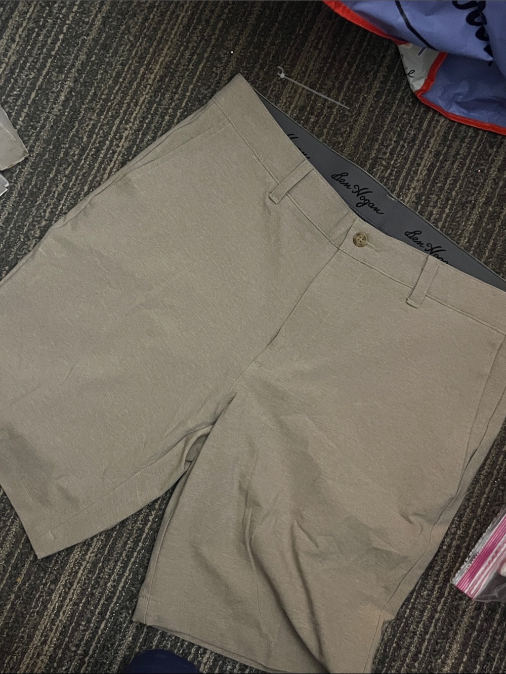 Hogan Men's Light Tan Flat-Front Shorts